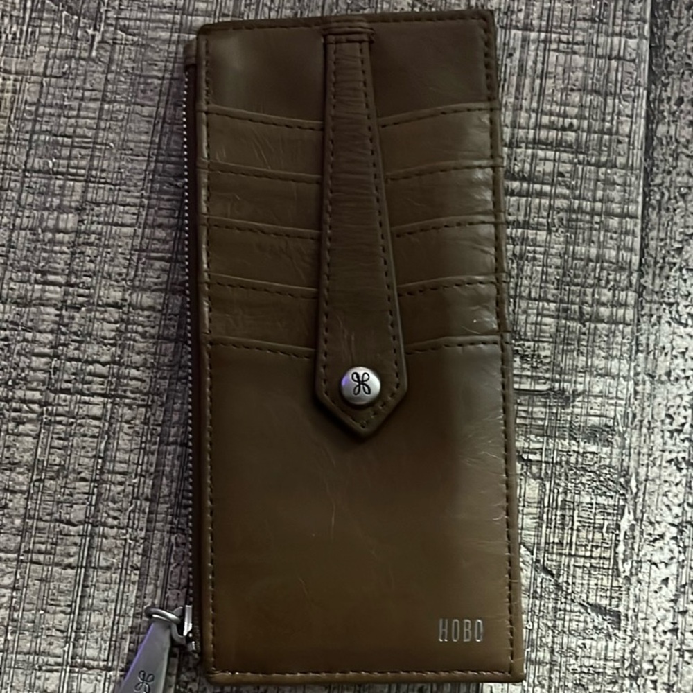 HOBO Brown Leather Key Card Holder Slim Design